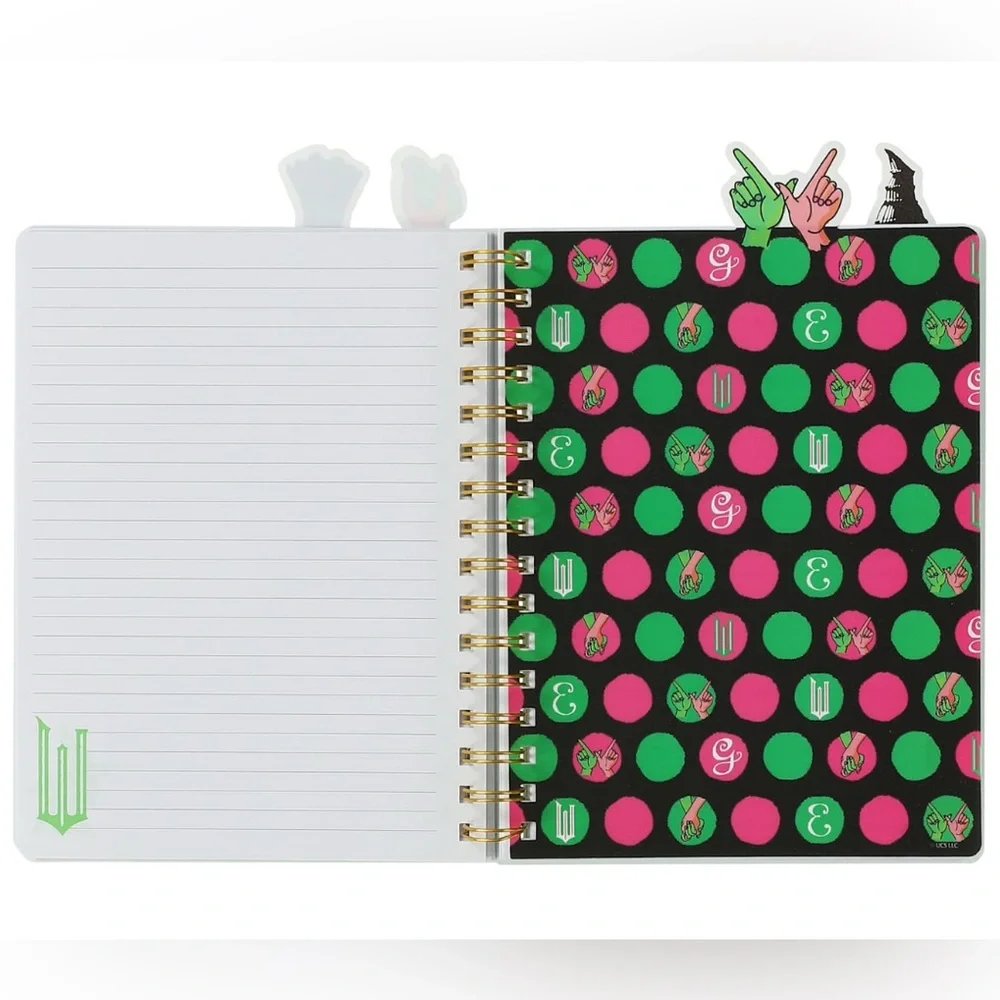 NEW!! Universal’s Wicked Elphaba Spiral-Bound Tabbed Journal (Green)